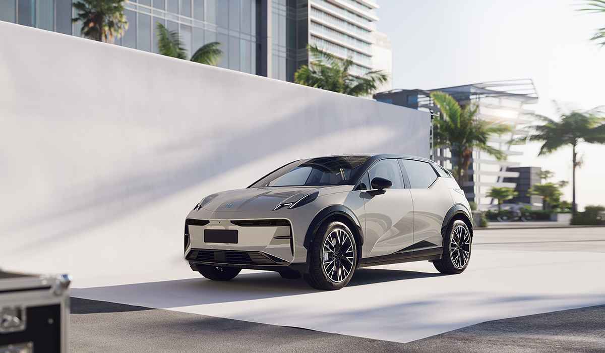 White Zeekr X on a paved driveway