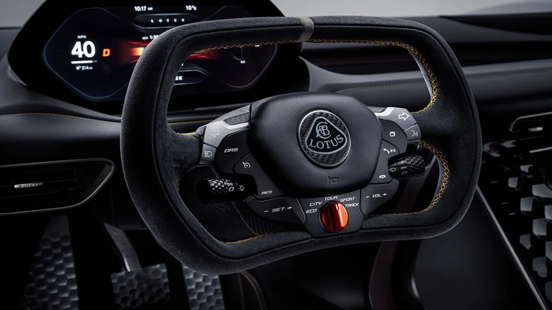 Lotus steering wheel and digital driver display